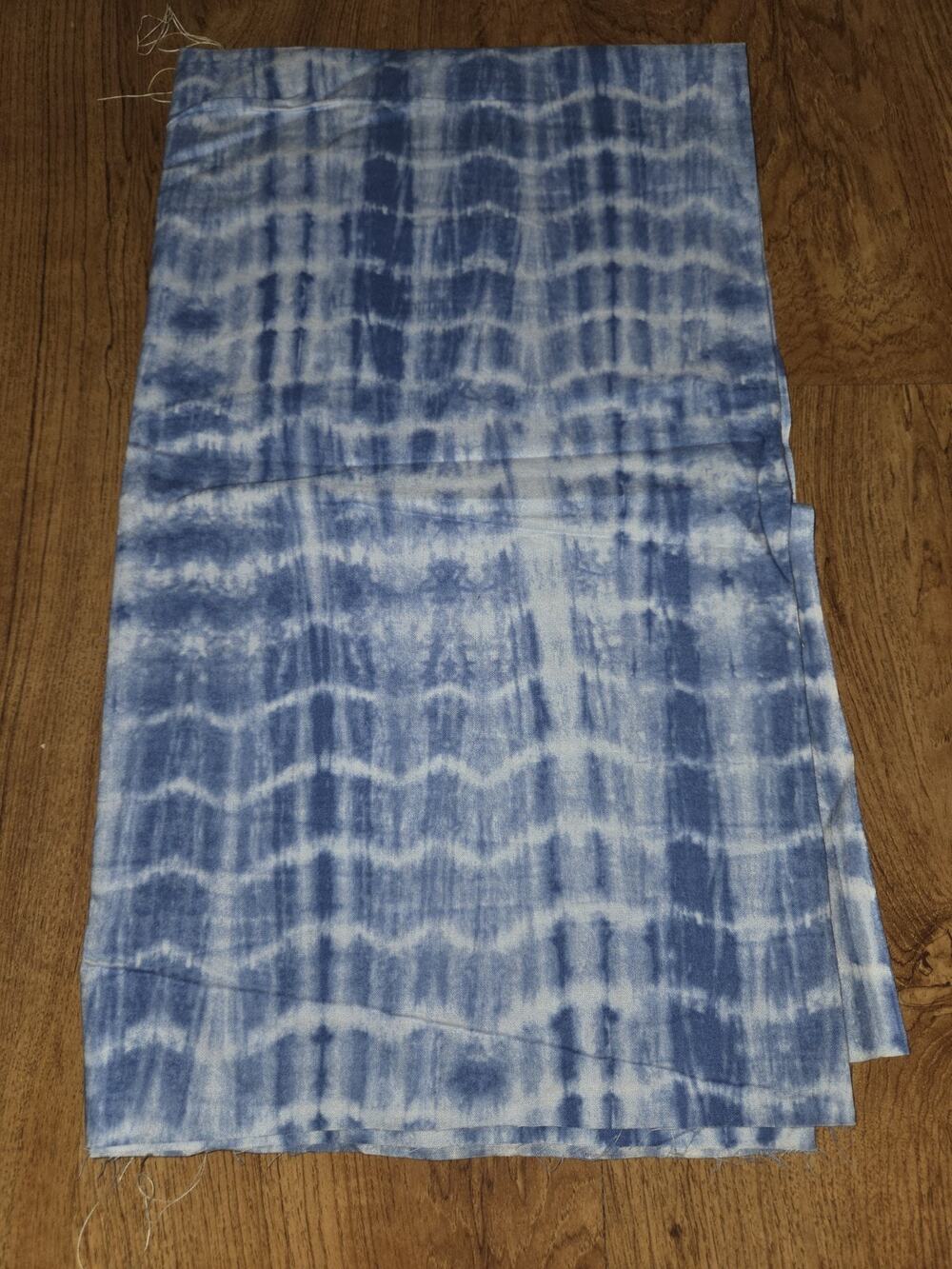 Blue Tie Dye Fabric 1 Yards